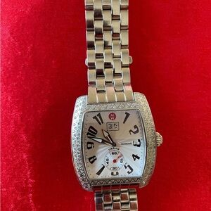 Michele Silver Women's Watch with Diamond Accents